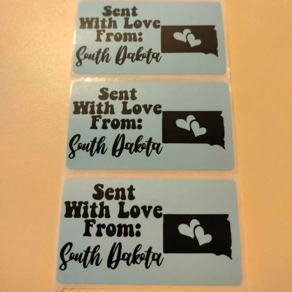 💙100 South Dakota- Shipping Labels Thermal Packaging Stickers 2.25